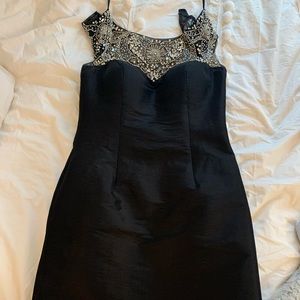 classy open-back black dress